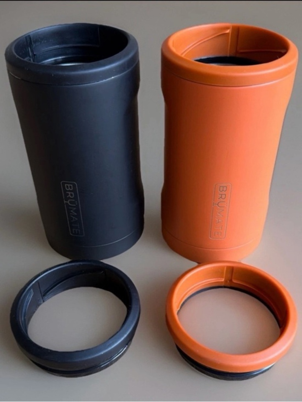 Brumate Hopsulator Bott'l Bottle Cooler 12 oz Drink Holder Black & Orange Lot 2